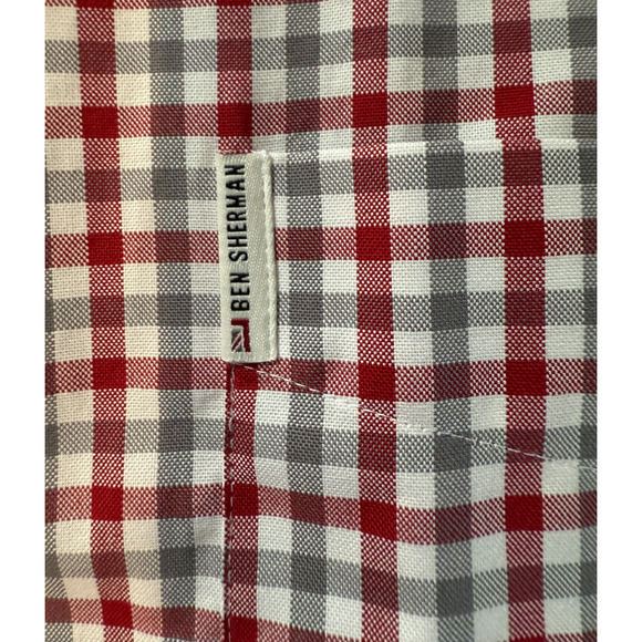 Ben Sherman Mens Long Sleeve Shirt Size XL Red Plaid Button Up Collar NWT - Picture 9 of 12
